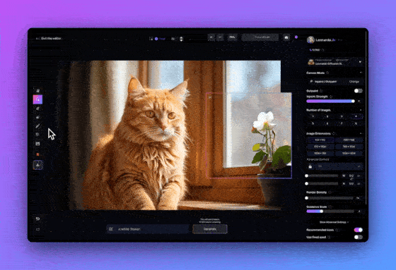 Leonardo AI:使用画布编辑器编辑图片使用教程